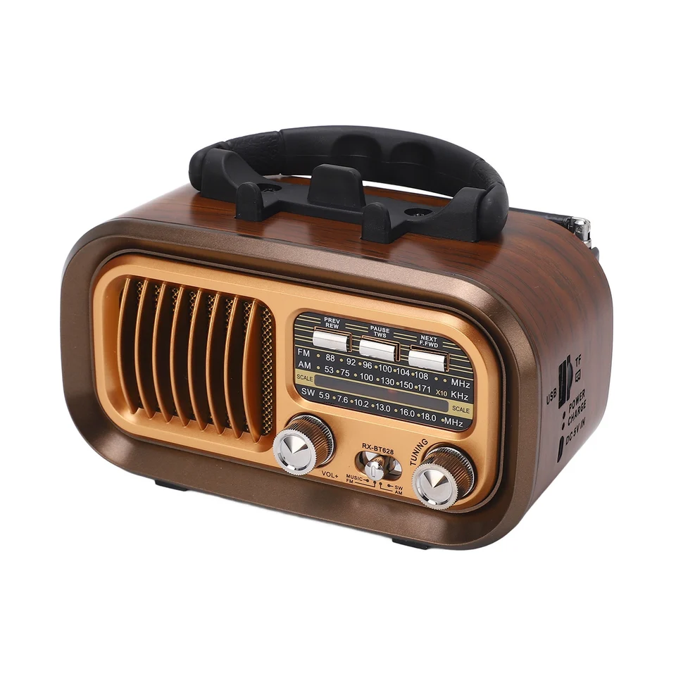 ポータブルヴィンテージラジオスピーカー 3 バンド多機能 Bluetooth AM