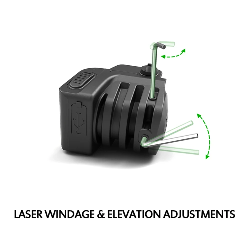 L8 Tactical Laser Red Dot Sight for 92G Handgun Compact Pistol Rechargeable Green/Blue/Red Laser Sight 20mm Picatinny Rail Mount laser sight red dot laser sight