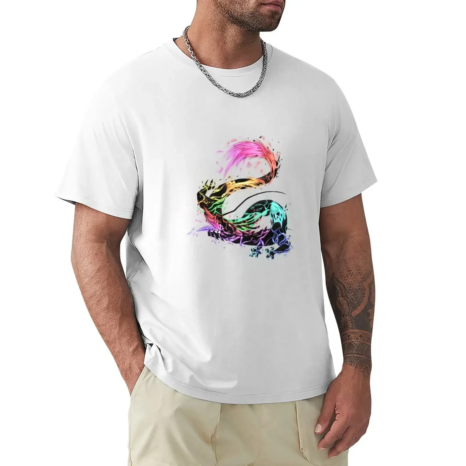 Long The Rainbow Dragon T-Shirt Heavyweights Summer Top Fruit Of The Loom Magliette Da Uomo