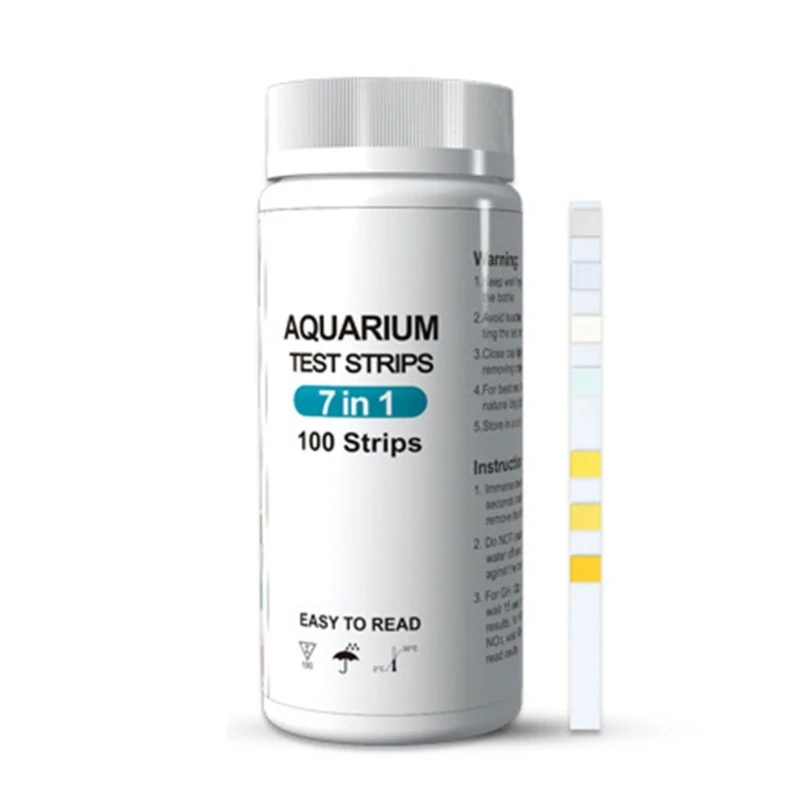 new 100Pcs Water Test Strips 7-in-1 Aquarium Water Quality Test Strips for Checking Purity for Pool, Well & Tap