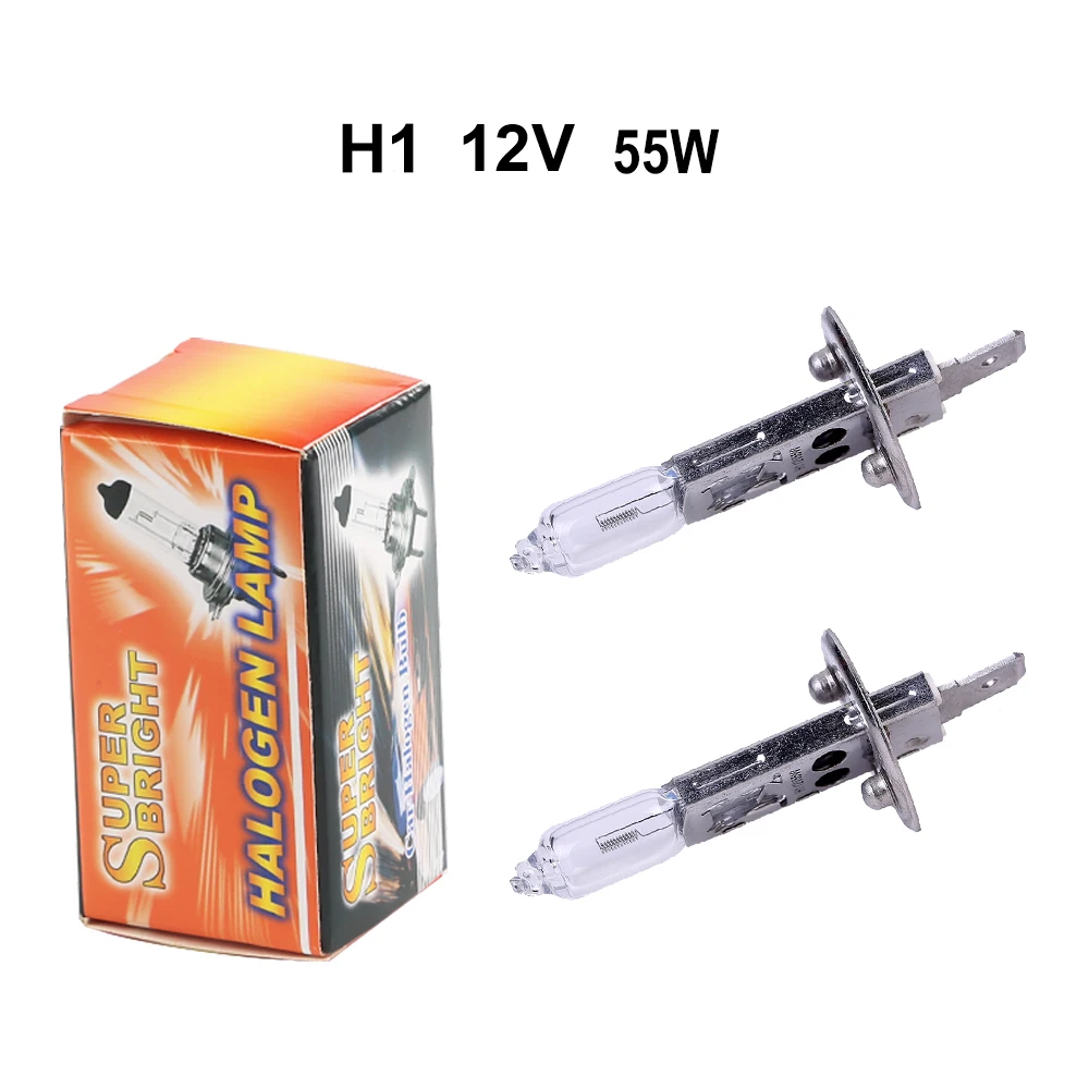 High-Performance Waterproof Halogen Fog Light Bulbs - 12V 55W/100W Car Headlight Accessory, Pack of 2