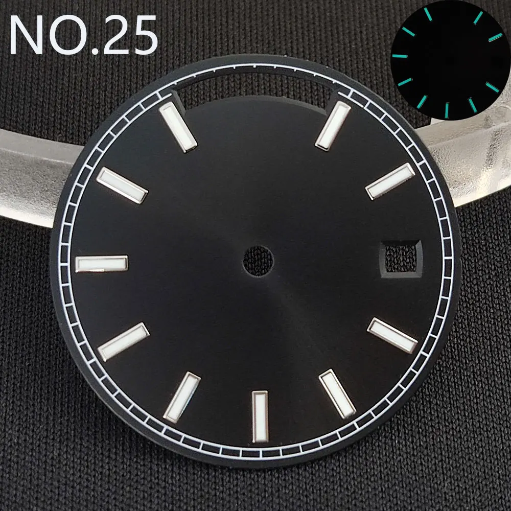 Blue Luminous 29mm Watch Dial - Sterile Mod Style