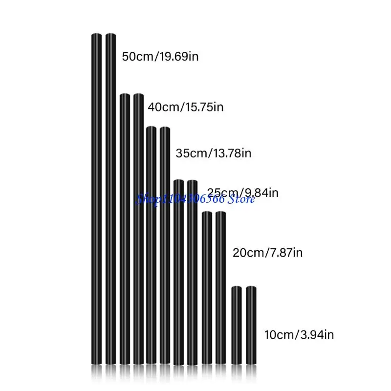 02DD 15mm 알루미늄 카메라 레일 연장 로드 DSLR 숄더 마운트 리그 M-12 스레드 로드 2개
