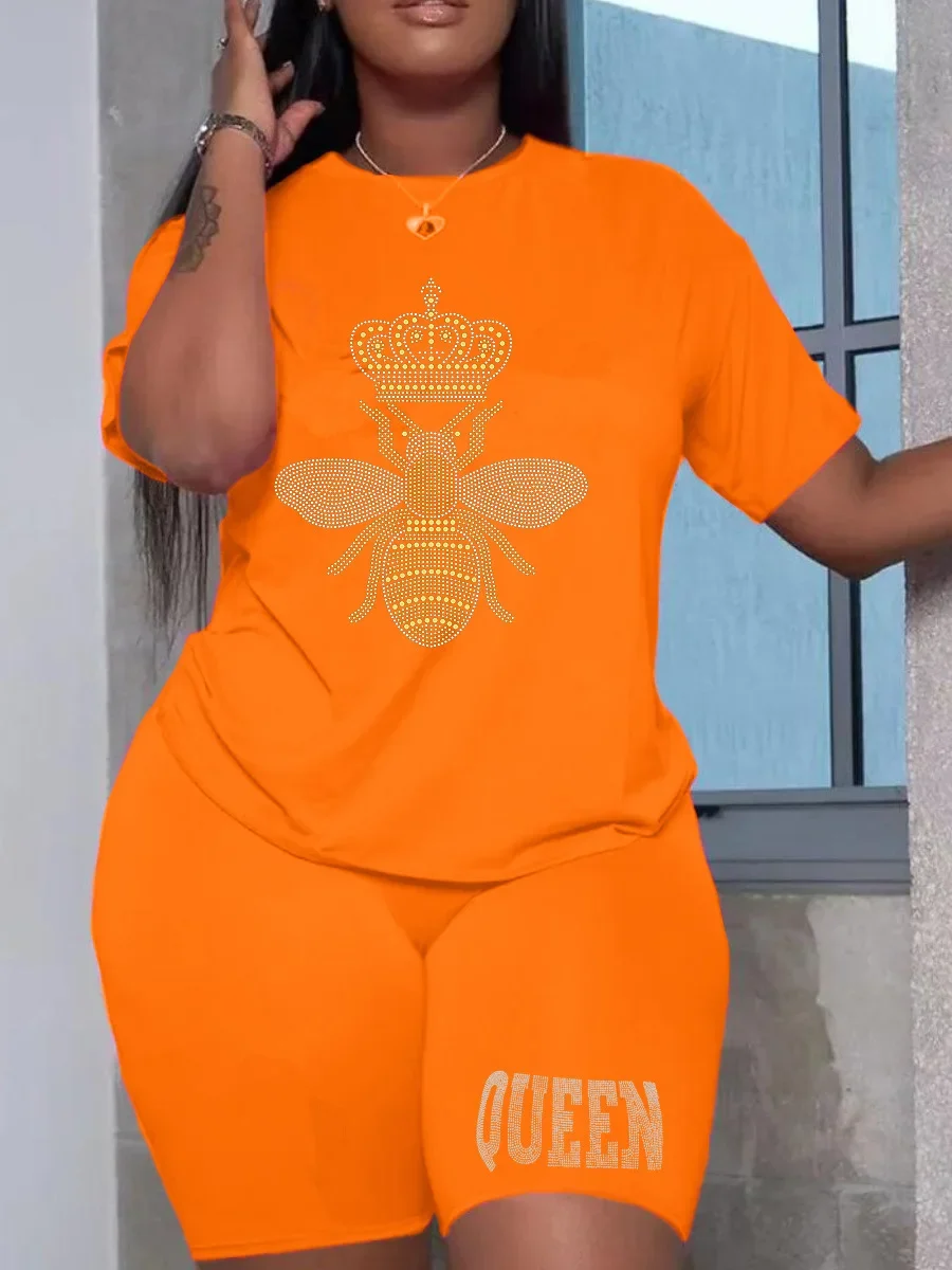 

Women's Commuter Hot Diamond Two Piece Set Summer Women's Casual Two Piece Set