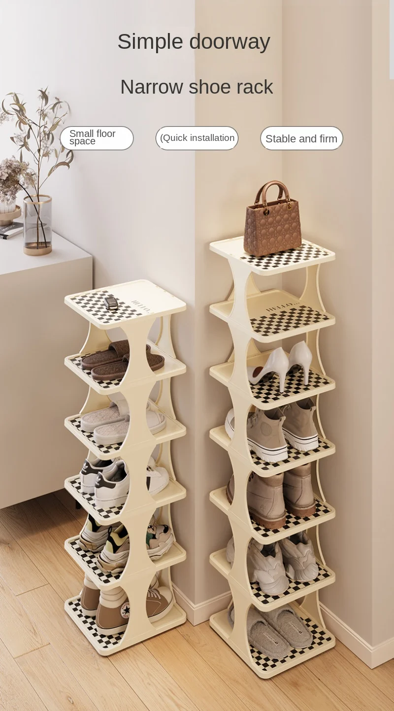 Dropship 9Tier Narrow Entryway Shoe Rack Plastic Vertical Shoe