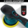 Gisam 8 Gears Digital Display Cordless Car Polisher Electric Polisher Auto Car Waxing Polishing Machine For Makita 18V Battery 3