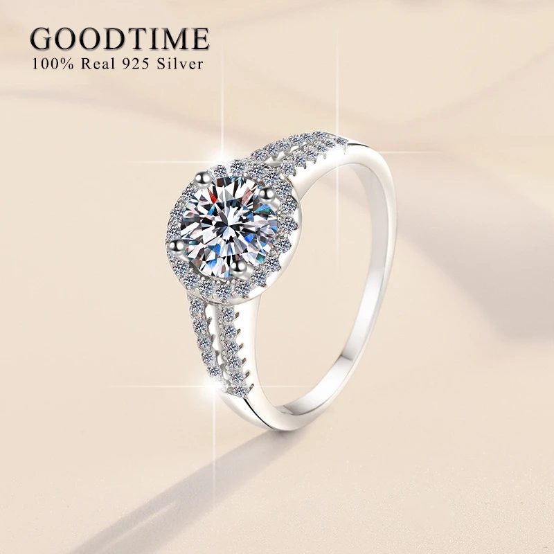 Fashion Jewelry 100% 925 Pure Sterling Silver Engagement Ring For Lover Zirconia Moissanite Wedding Band Women Anniversary Gift - 3