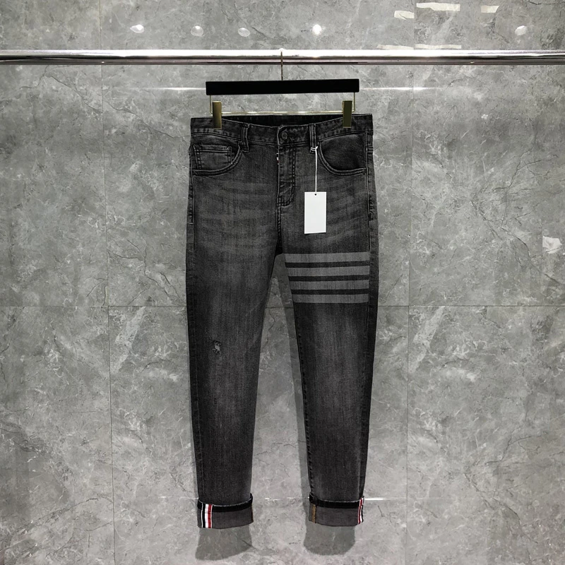 TB THOM Men's Original Hole Design Luxury Four Seasons High end Jeans