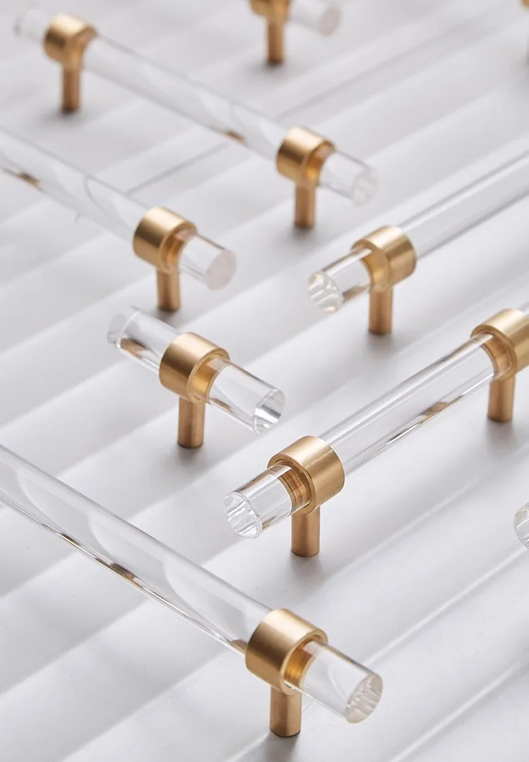 acrylic handle installation example furniture drawer