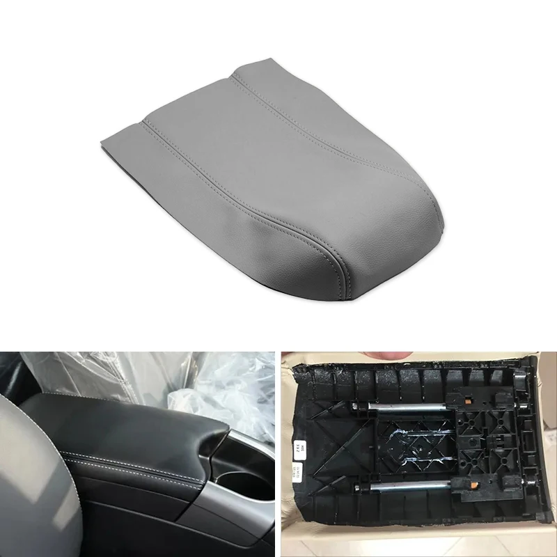 

Car-styling Microfiber Leather Center Control Lid Armrest Box Cover Trim For Toyota Prius 2010 2011 2012 2013 2014 2015 Gray