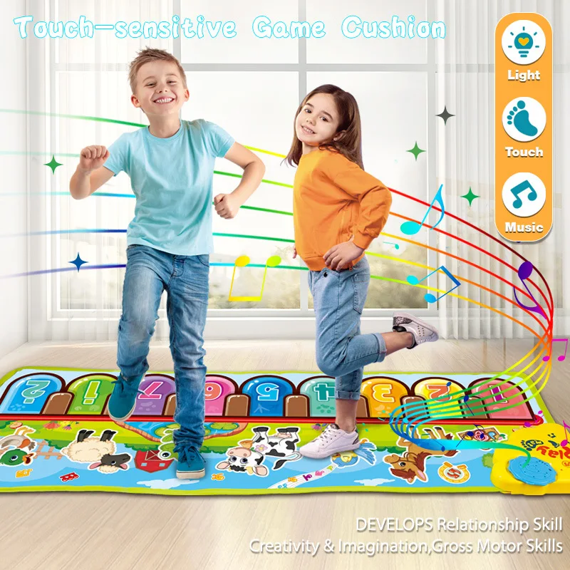 

Baby Play Mat Toys Musical Blanket Foot Piano Mat Multifunction Animal Voice Piano Play Child Early Education Toy Gift
