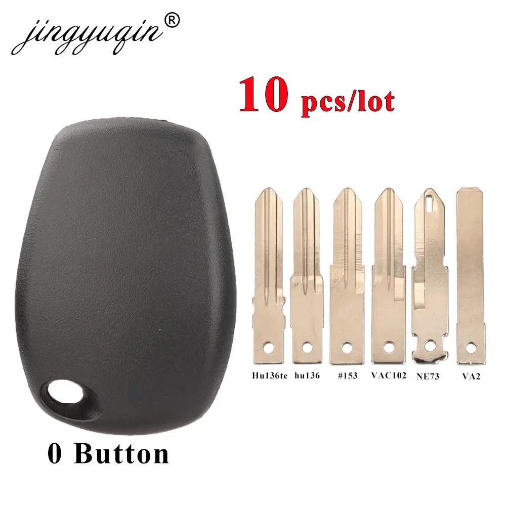 Jingyuqin 10 stücke Transponder Auto Schlüssel Shell Für Renault Logan Kangoo Duster Clio Twingo Modus Master Primastar Dacia Nissan Opel