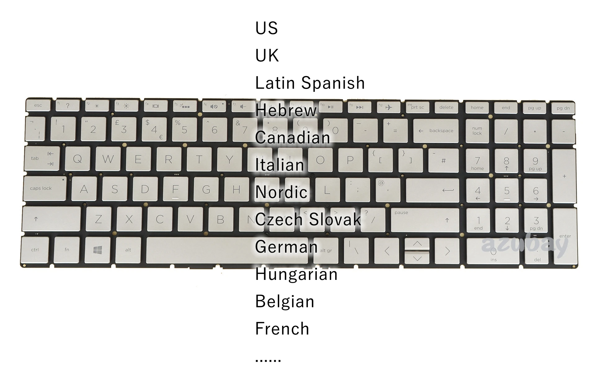 Eua ca la sp Teclado para hp Aeg7cax1010 hb Aeg7cl01010 Aeg7cp01010 Aeg7cu01010 Aeg7cv01010 L60342- L13318- 071 001 161 Db1 Bb1