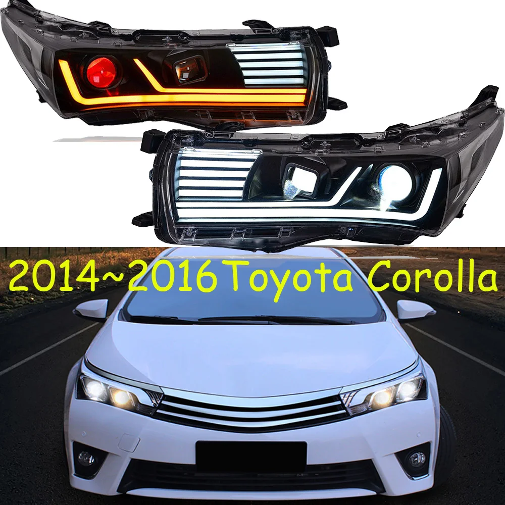 

Автомобильный бампер altis, фары для Toyota Corolla, фасветильник головного света 2014 ~ 2016y, все в наличии, Светодиодные ДХО, автомобильные аксессуары, противотумансветильник corolla