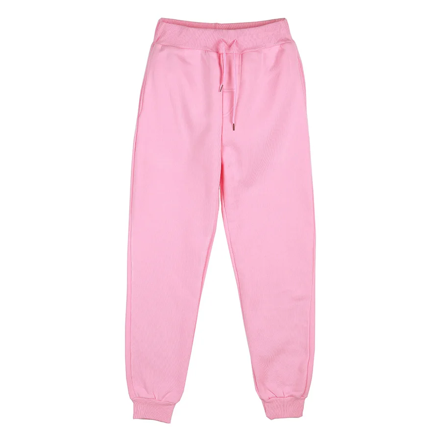 New Joggers Sweatpants Men and Women Elastic Waist Lose Casual Trousers white beige pink yellow Hip Hop Mens Sweat Pants 4