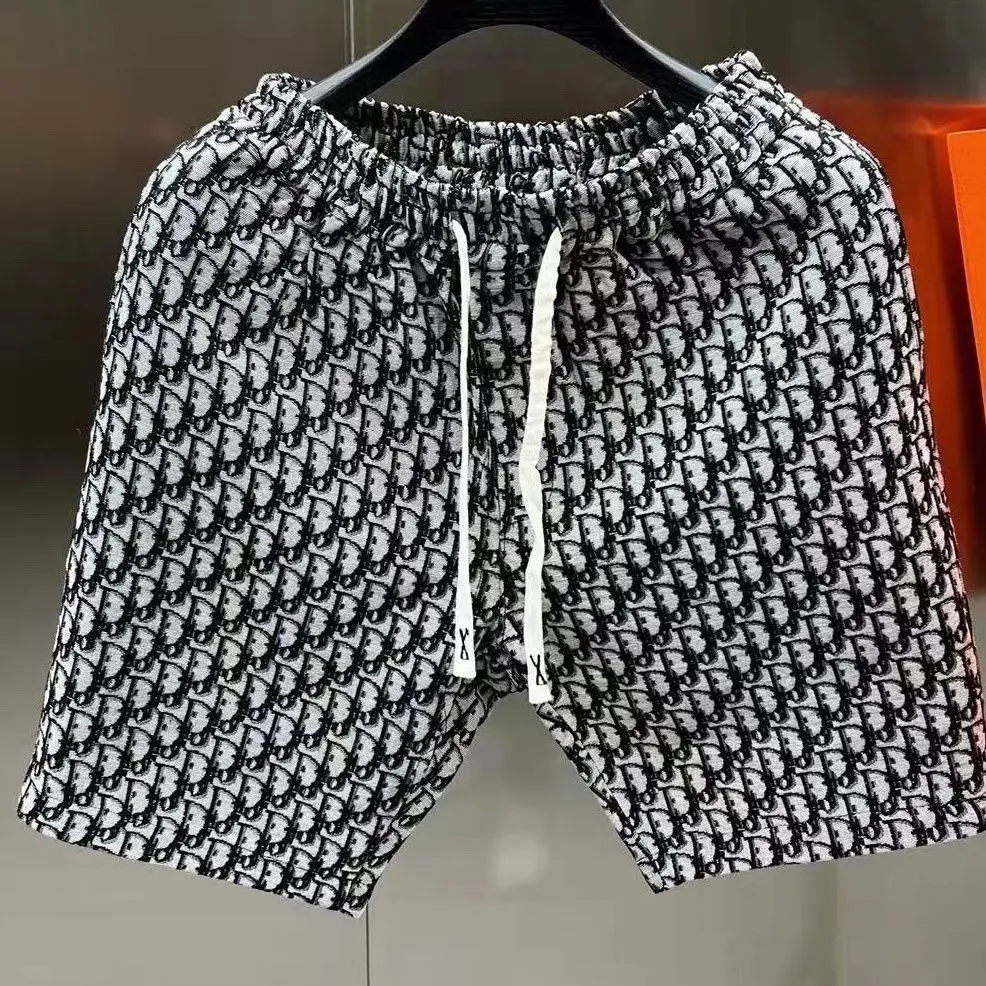 

2024 thin summer retro fashion beach pants men's letters Joker pants