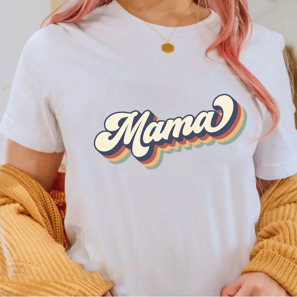 

MaMa New Arrival Mother's Day Shirt 100%Cotton Women Tshirt Momlife Funny Summer Casual Short Sleeve Top Tee Gift for Mom