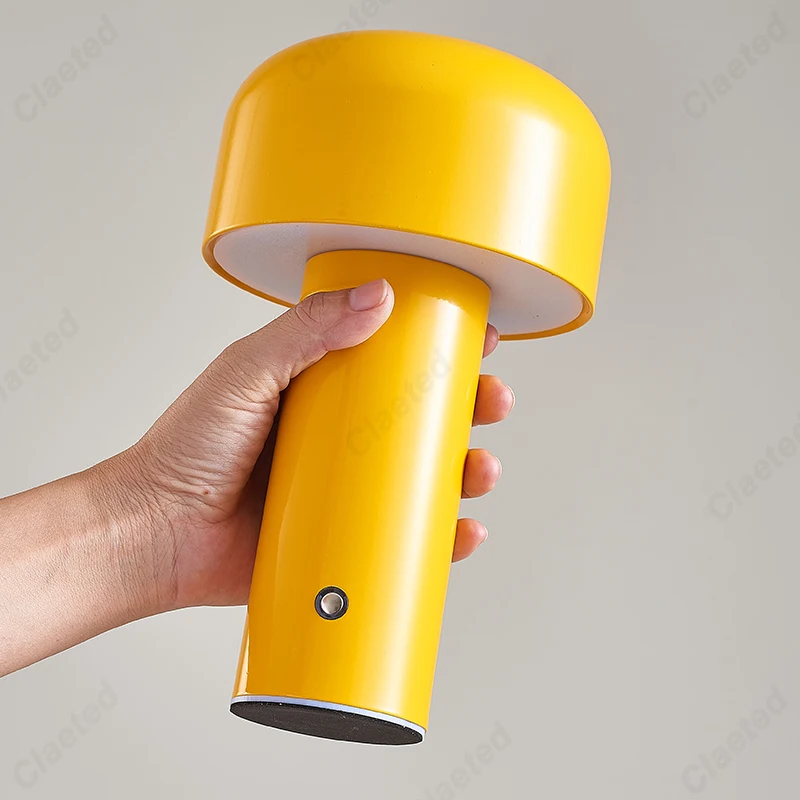 LED Lamp Italian Designer Mushroom Table Lamp Night Light Portable Cordless Touch Rechargeable Decor Lamp USB Bedside Desktop
