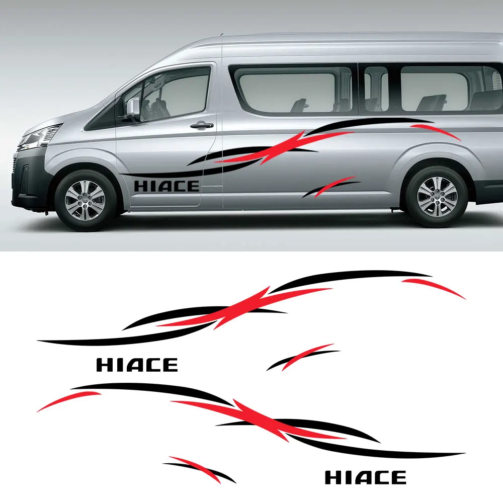 Car Stickers For Toyota Hiace 200 300 Van Bus Sport Diy Graphics Colorful Vinyl Film Decor