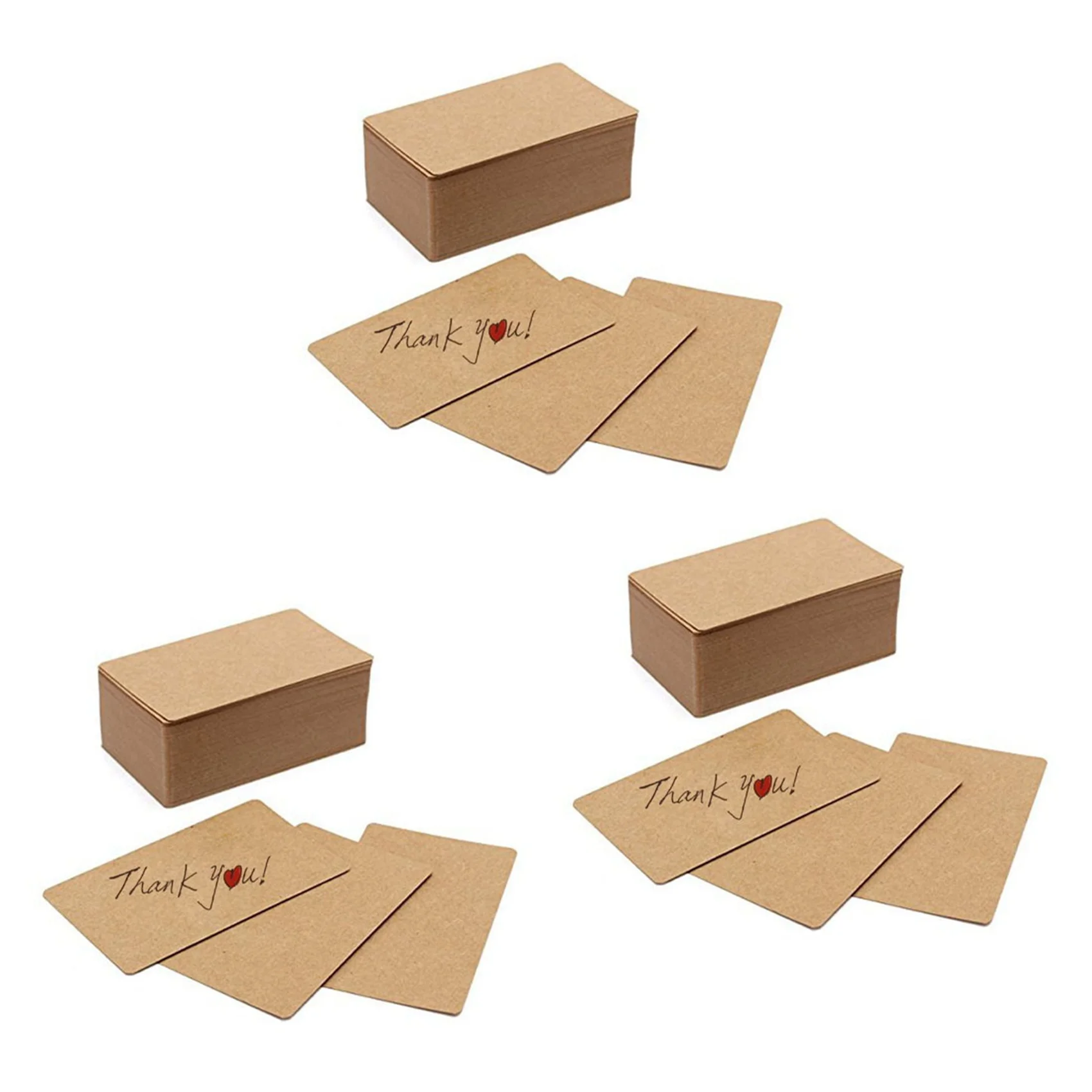 L07A-300Pcs 빈 크래프트 종이 명함 단어 카드 메시지 카드 DIY 선물 카드