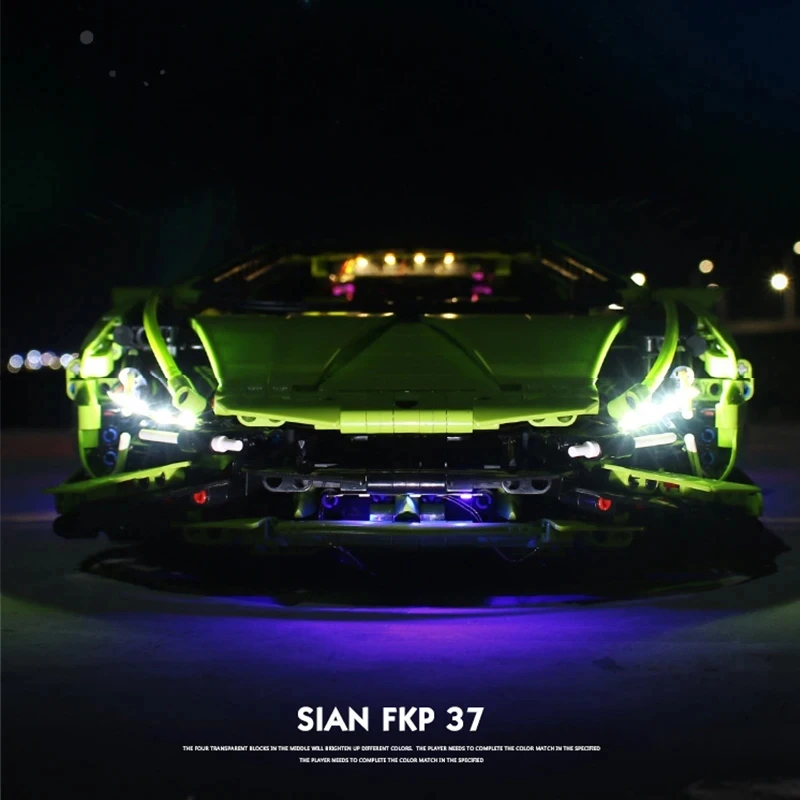 RC LED Light Kit For LEGO 42115 Lambo Sián FKP 37 Building Blocks Bricks Toy（Only LED Light，Without Blocks Model））