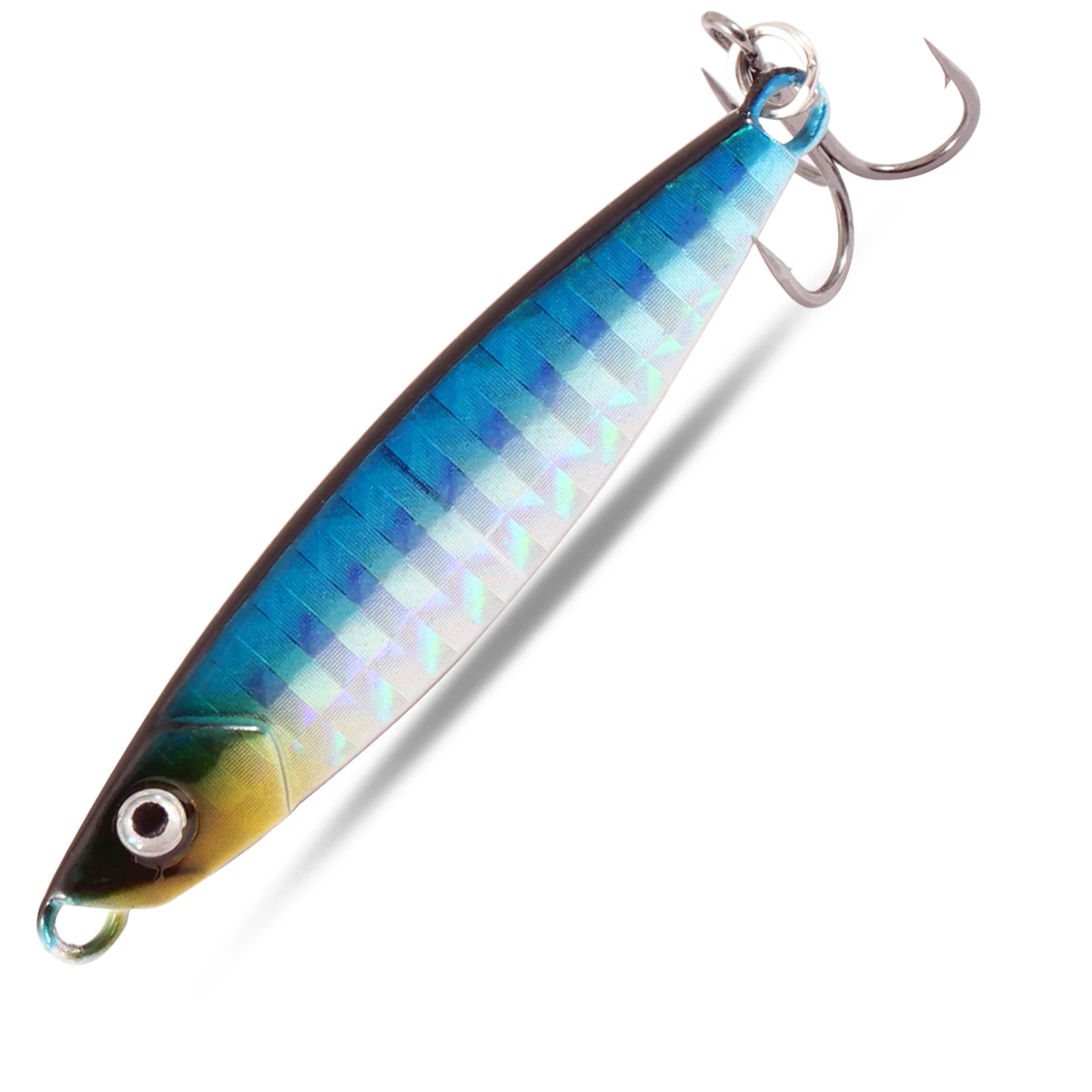 Pack De 10 Leurres De Pêche Type Jig Métal Lent, 10g à 60g, Pour Truite Et Bar En Eau Salée