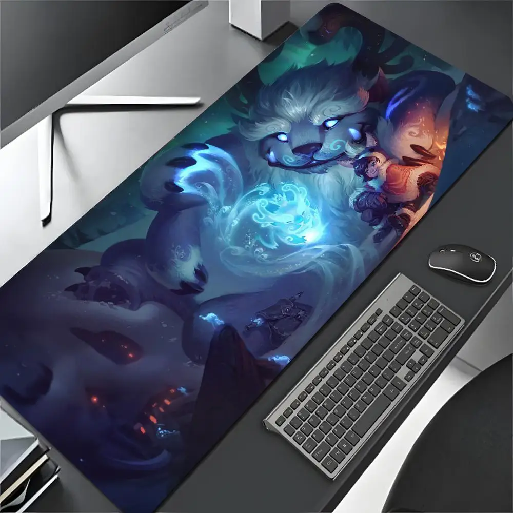 Nunu Olaf Orianna Mouse Pad Cartoon Lockedge Large Gaming Pad Computer Gamer Tastiera Mouse Mat Desk Mousepad Per Pc Desk Pad