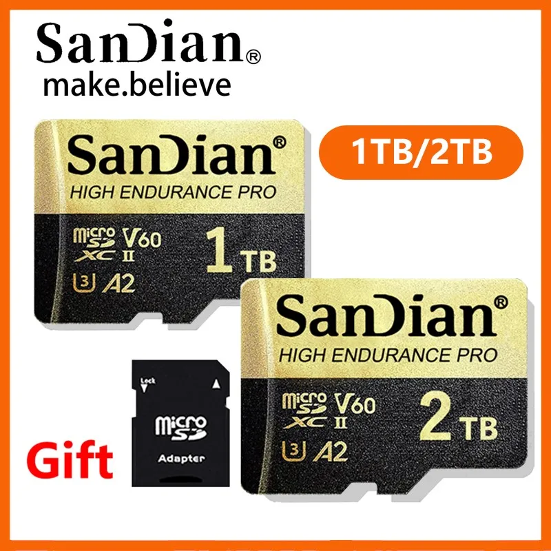

SanDian новая Оригинальная карта памяти Micro SD на 1 ТБ, флэш-карта памяти класса 10 4K, высокоскоростная карта памяти TF Mecard C10