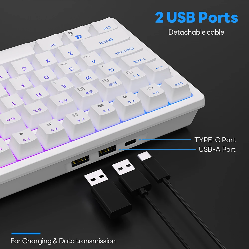 RK R98Pro メカニカルキーボード RK ROYAL KLUDGE R98 Pro Creamy Gaming Keyboard, 96% Wired