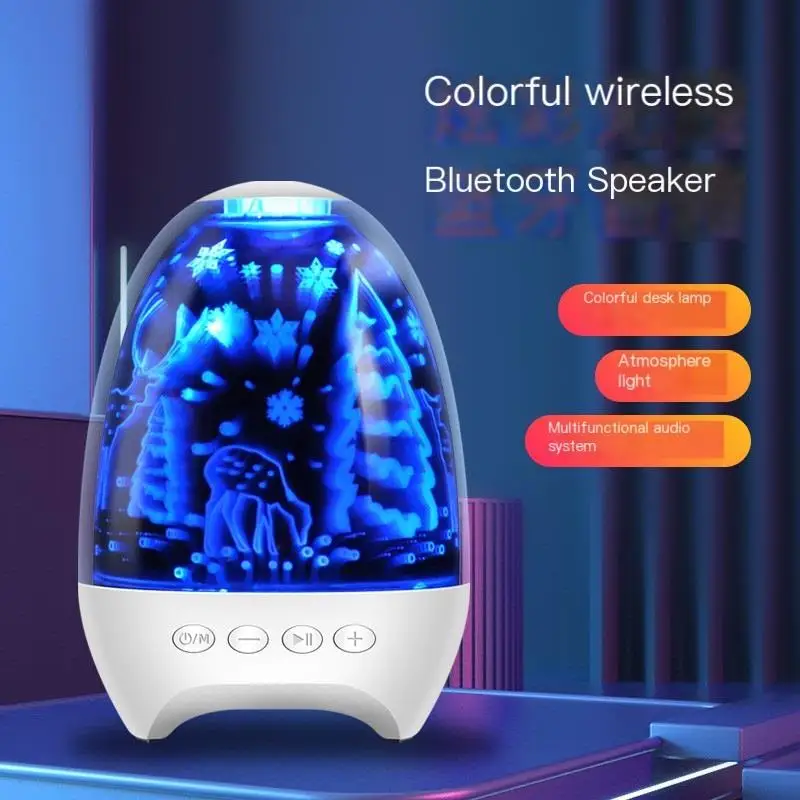 

New Bluetooth Speaker For Christmas Holiday Gifts Bedside Atmosphere Starry Sky Night Lights ColorfulLED Clapping Lights Speaker