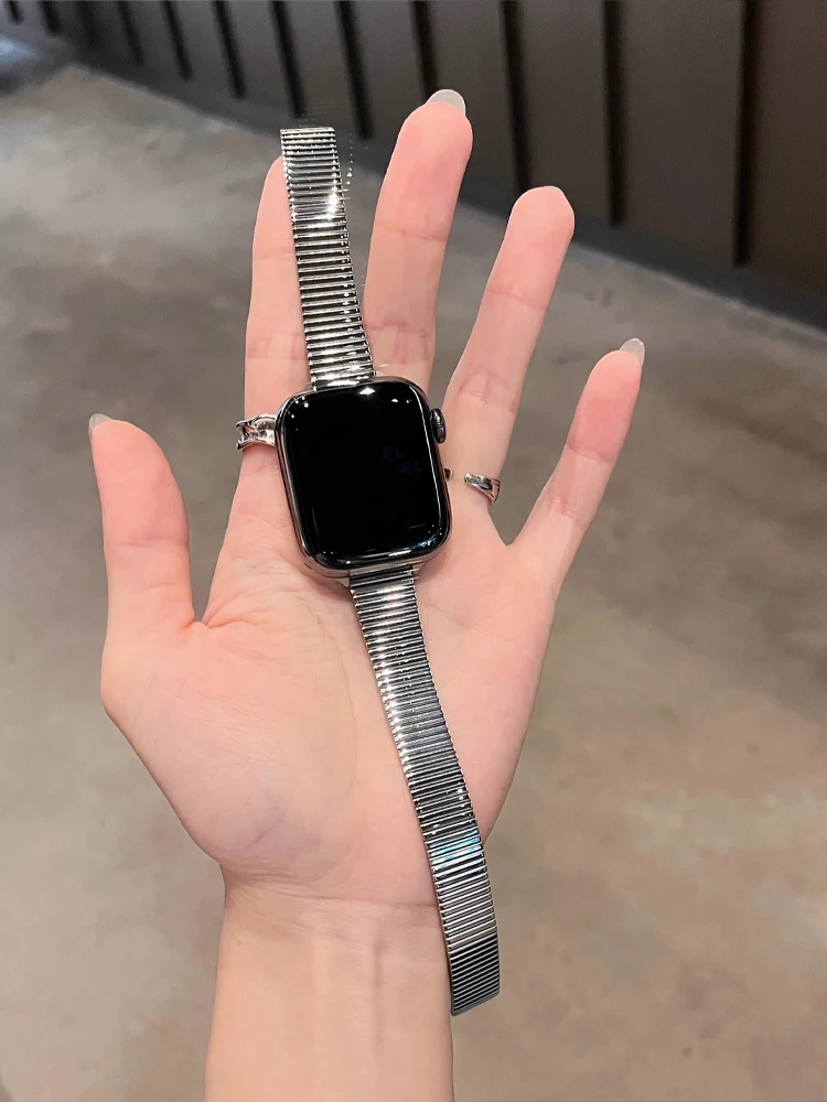 Glossy Stainless Steel Band - Premium Metal Bracelet Strap