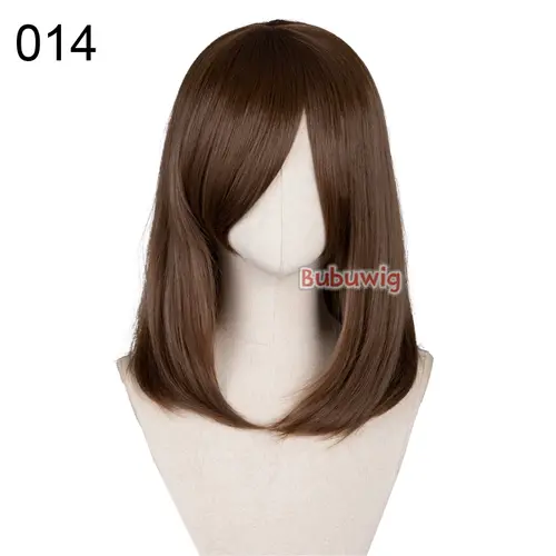 Bubuwig Synthetic Hair Over 100 Colors Fashion Classic 40cm Long Straight Anime Cosplay Wigs Pure Color Black Wig Heat Resistant - Image 26