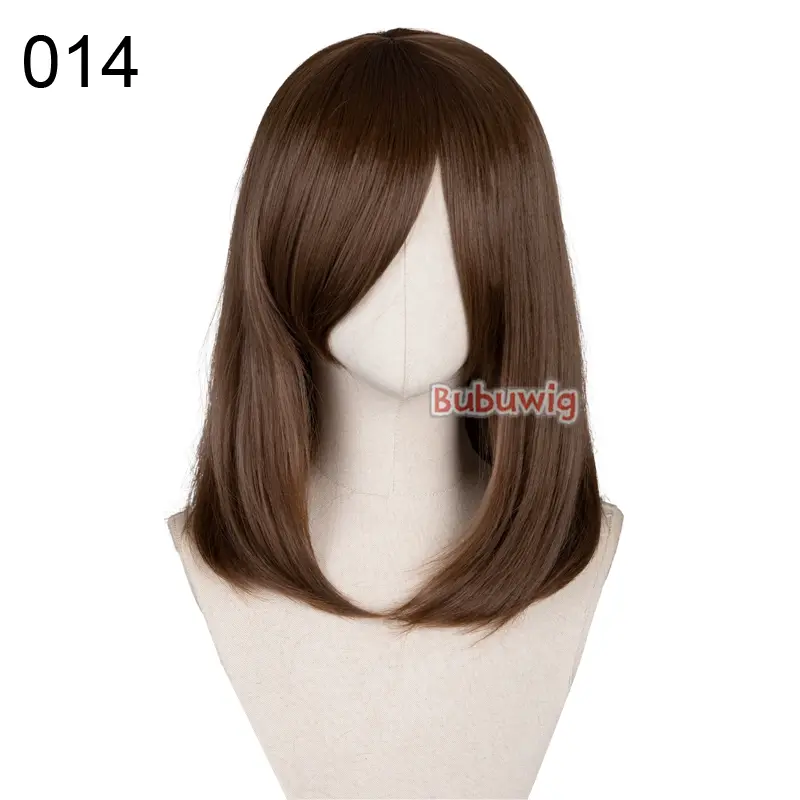 Bubuwig Synthetic Hair Over 100 Colors Fashion Classic 40cm Long Straight Anime Cosplay Wigs Pure Color Black Wig Heat Resistant - Image 26