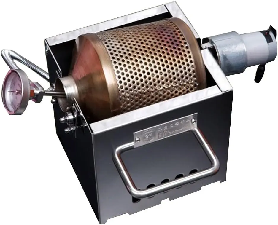 Size (200~250g) Home Coffee Roaster Including Thermometer -Gas Burner Required (Motorized)