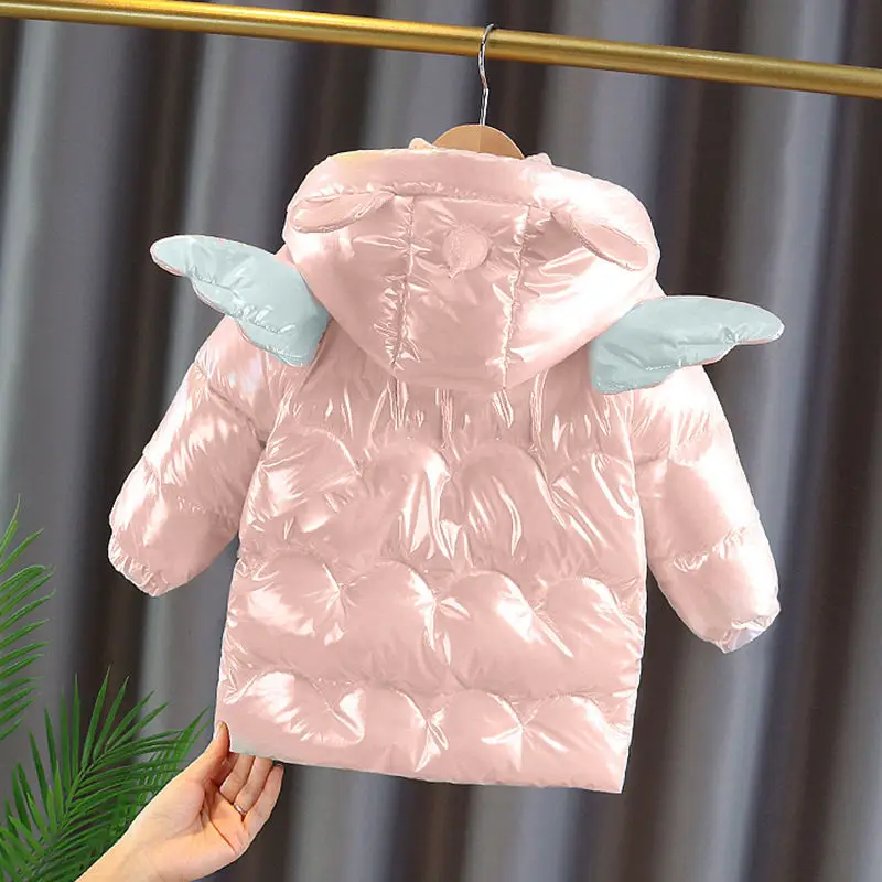 Winter Down Jacket For Girls Coat Fashion Unicorn Shiny Waterproof Children's Outerwear 0-6 Years Teen Kids Parka Snowsuit