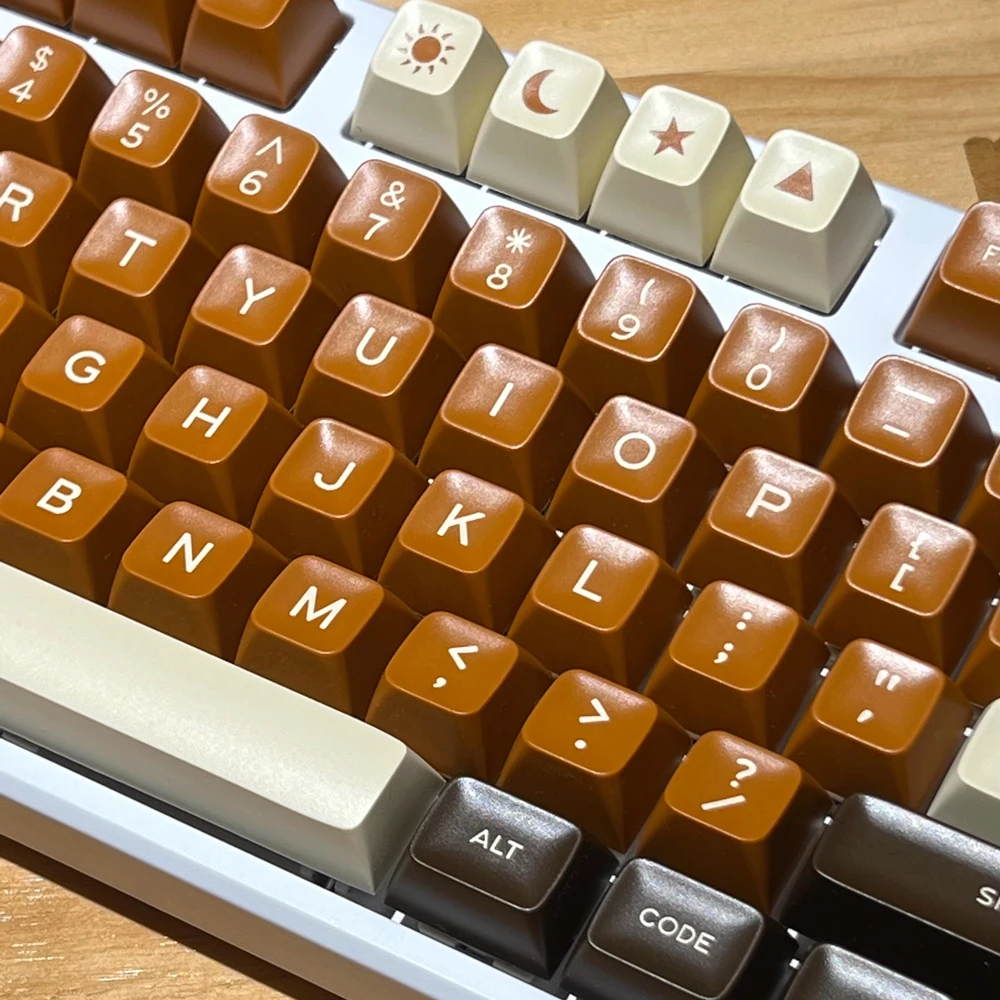 Embrace the charm of Chocolate Keycaps SA Profile ABS GMK Inspired - 104/108 Keys. Shop at Rockatship.