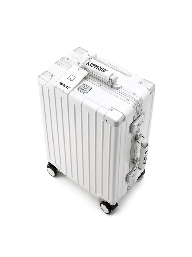 New Aluminum Frame Luggage Women's 20-Inch Boarding Bag Men's Trolley Case Universal Wheel Suitcase Pc rechargeable Suitcase