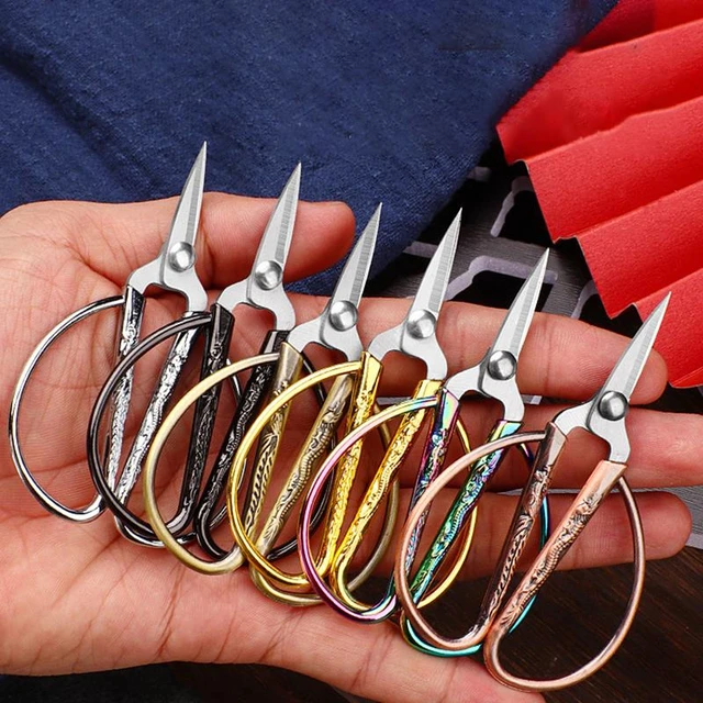 Sharp Golden Small Scissors for Sewing and Needlework Stainless Steel Craft  Scissors for Fabric Embroidery and Sewing Scissors - AliExpress