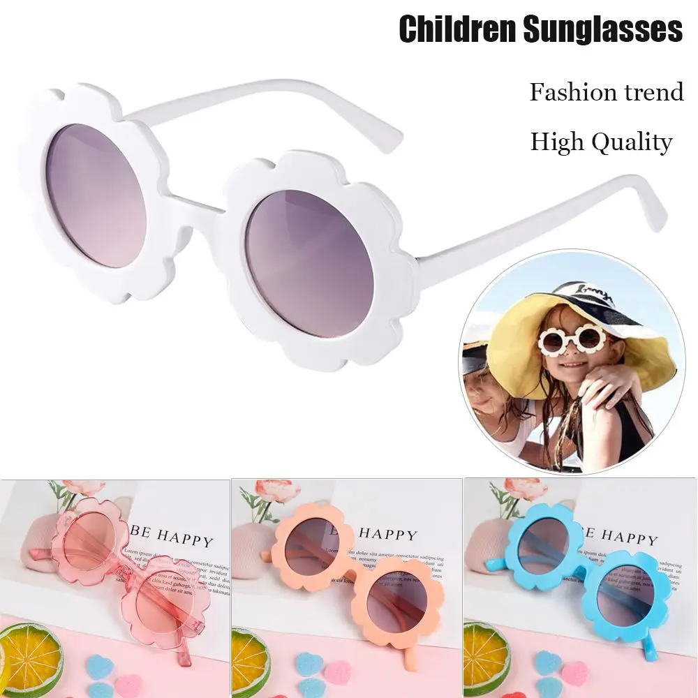 

1pc Cool Boys And Girls Outdoor Product Streetwear Trend Sun Glasses Vintage Flower Shape Children Sunglasses