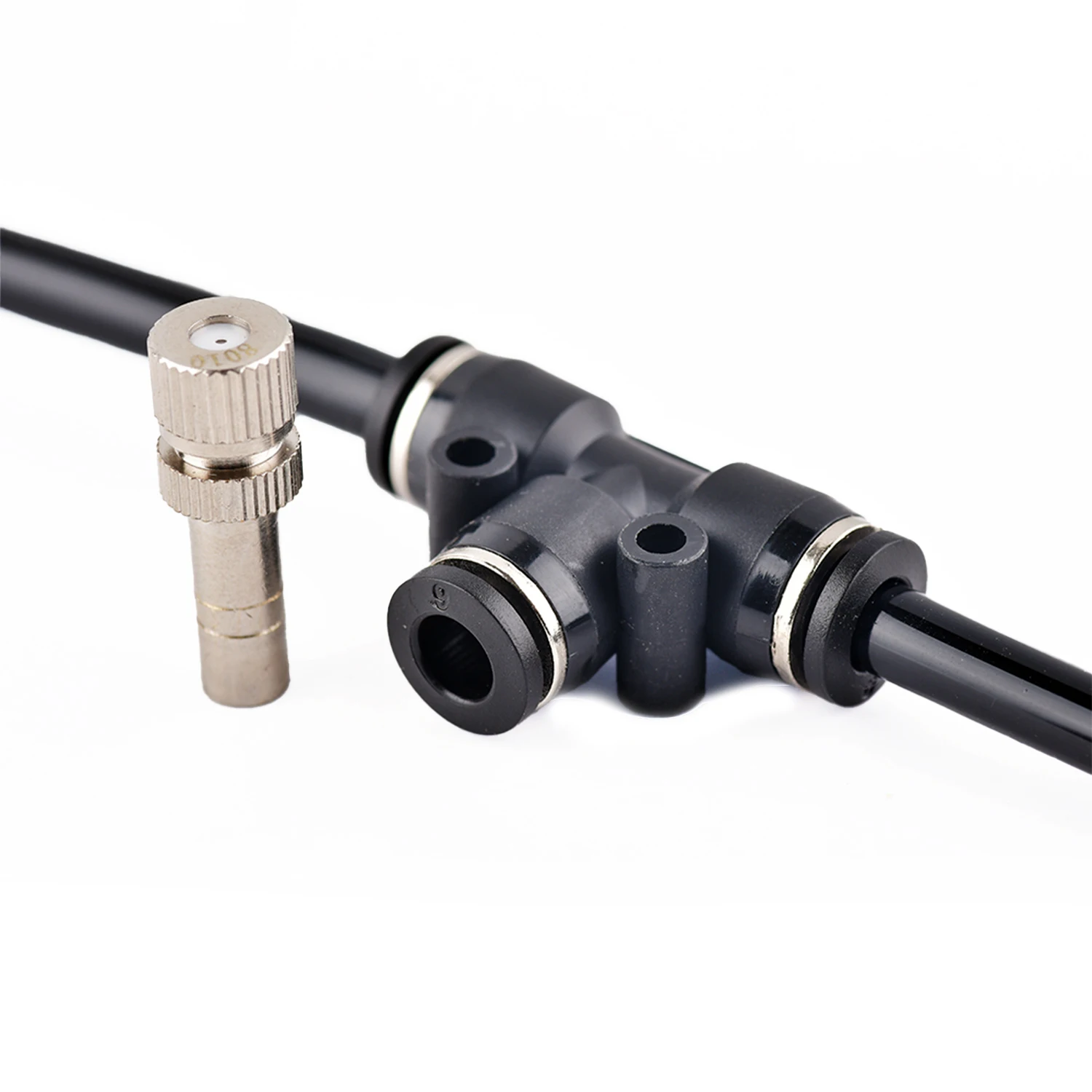 5Pcs Atomizing Nozzles 6mm Slip Lock Quick Connectors Humidify Watering Landscaping Sprayer Low Pressure Misting Cooling System