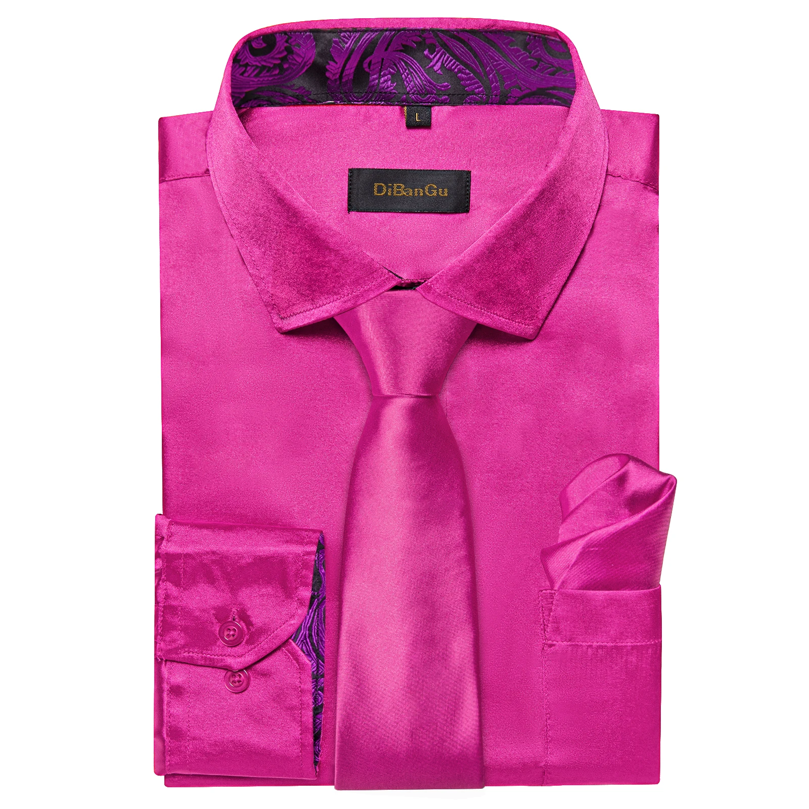 Pink Designer Shirts Men | Designer Satin Shirts Men | Hot Pink Mens Dress  Shirt - Hot - Aliexpress