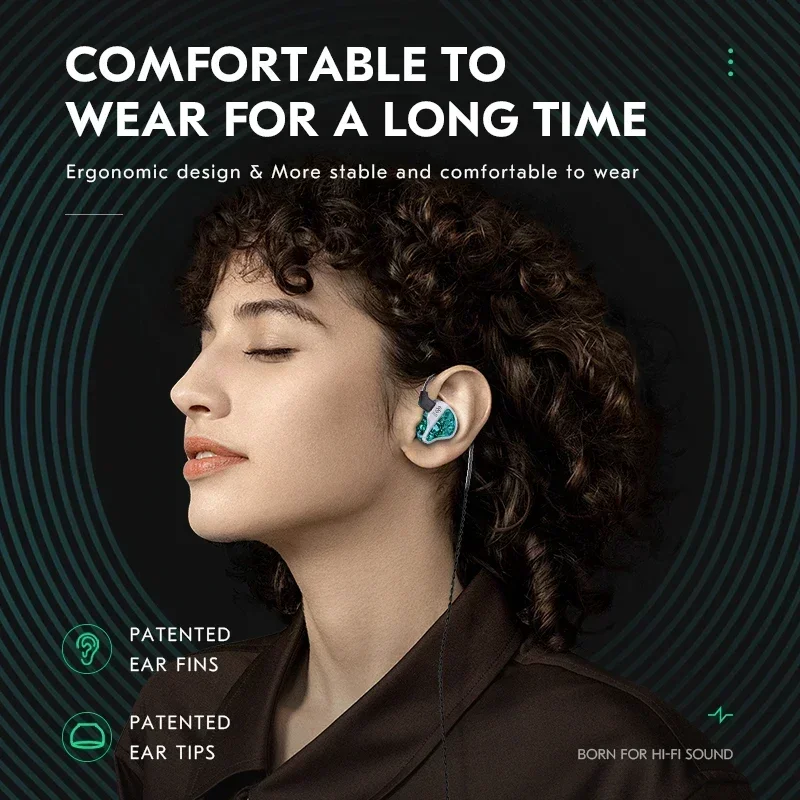 CCZ Harmony BC01 pro Hybrid Driver HIFI earphones Excellent Zinc alloy cover Customized High-End BA Wired Earbuds 6