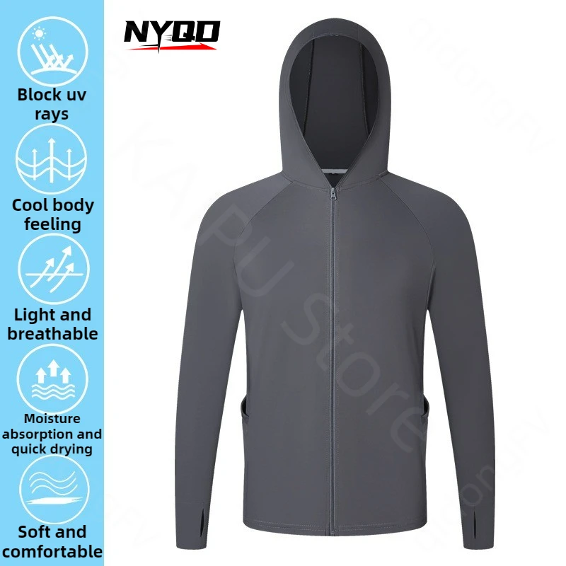 Outdoor Sun Protection Clothing for Men Summer Quick Drying Breathable Mosquito Proof Ice Silk Sun Protection Fishing Suit