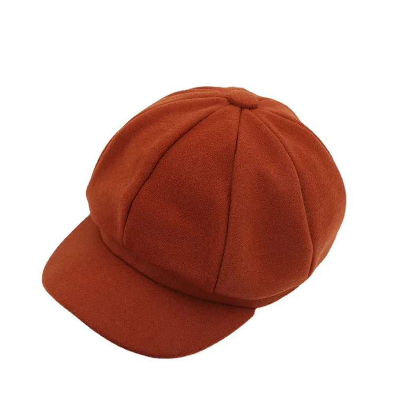 New Autumn Winter Hats for Women Solid Plain Octagonal Newsboy Cap Ladies Casual Hat Winter Beret Women Painter Caps Gift