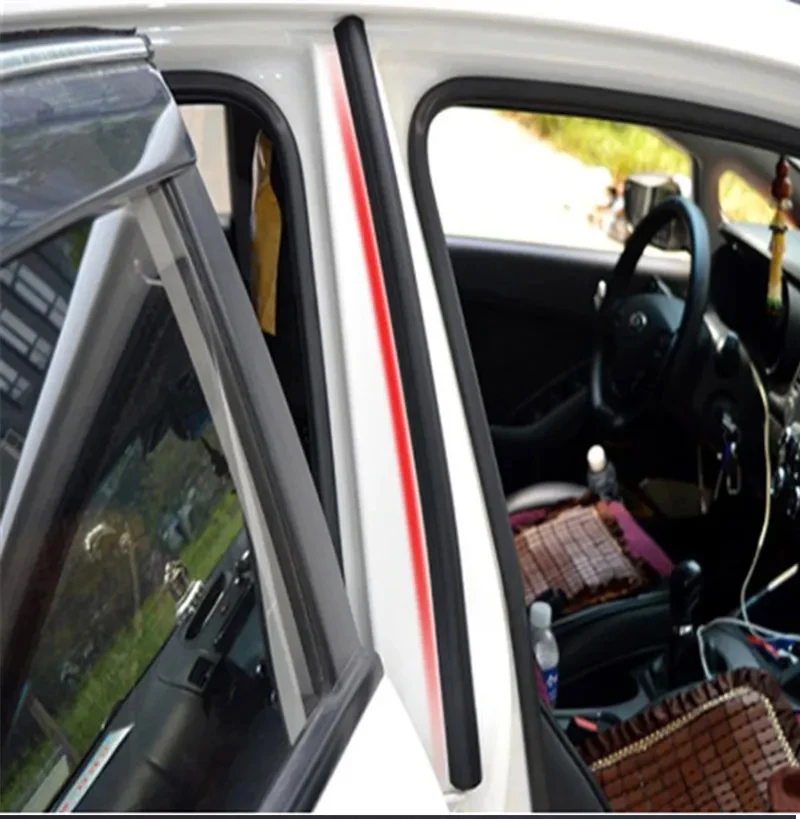 Autotür-Dichtungsstreifen, 1/3/6 m, Auto-Gummi-Dichtstoff, D-Typ, Isolierung, Anti-Staub, Schalldämmung, Autofenster, Wetterstreifen, Gummidichtungen – Detail 1