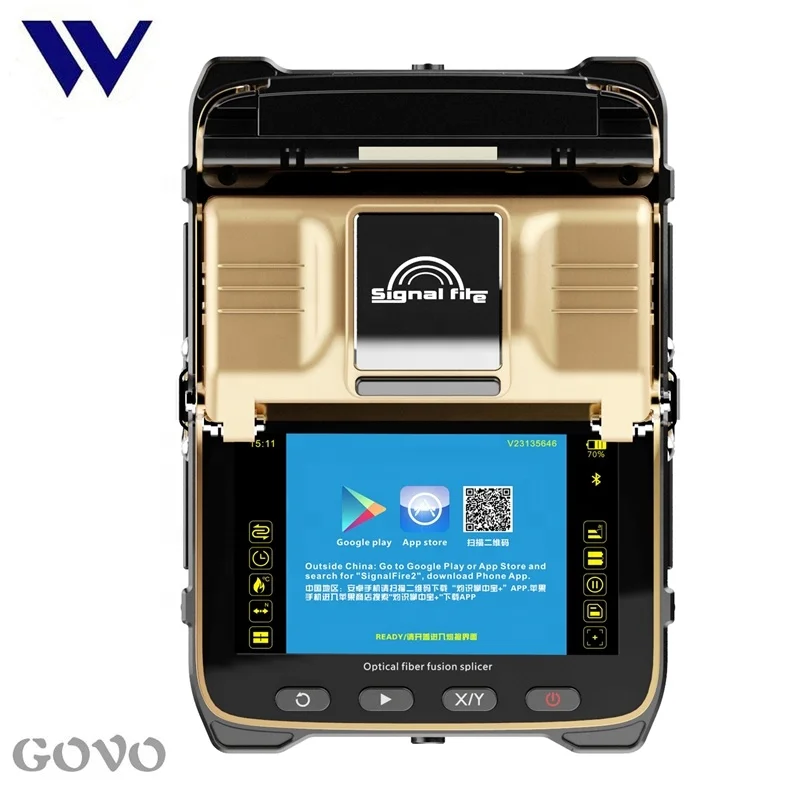 Fiber Welding Machine Telecom Fusion Splicer AI-8C FTTH Mini Fusion Splicer Six-motor Machine