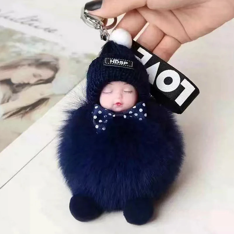 Fluffy Plush Doll Keychain - Cute Bag & Backpack Pendant Gift