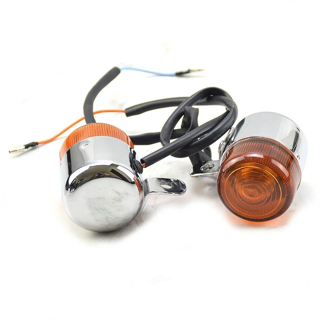 4 Pcs Motorcycle Turn Signal Lights 12V Amber Flasher Indicator Motorbike Accessories For HONDA Z50 MONKEY CHALY DAX ST50 ST70 6
