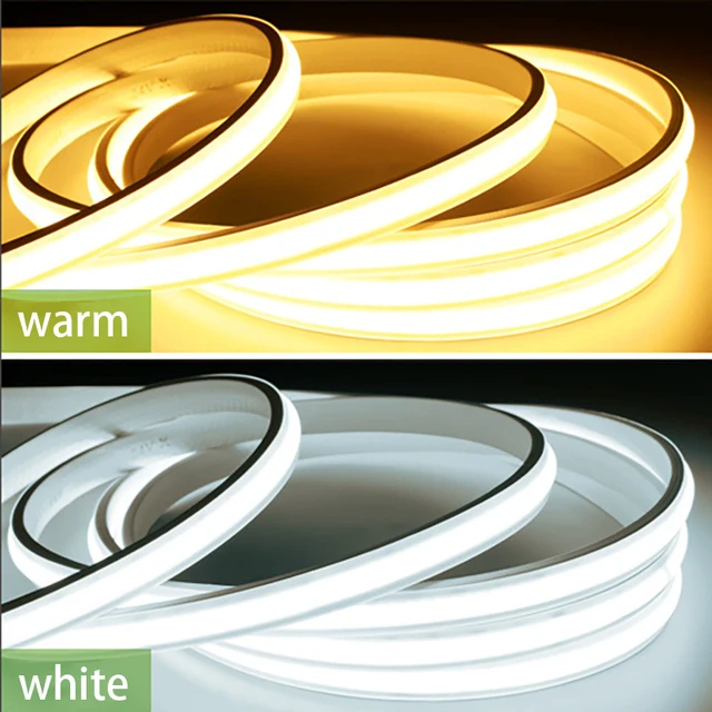 Bande lumineuse LED COB flexible, 220V, 220V, haute luminosité, étanche, pour chambre à coucher, cuisine, éclairage de jardin 3