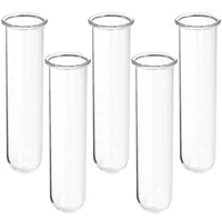 5 Pcs Brim UV Test Tube Vase Tubes for Plants Convenient Glass Decorate Vases Office 1